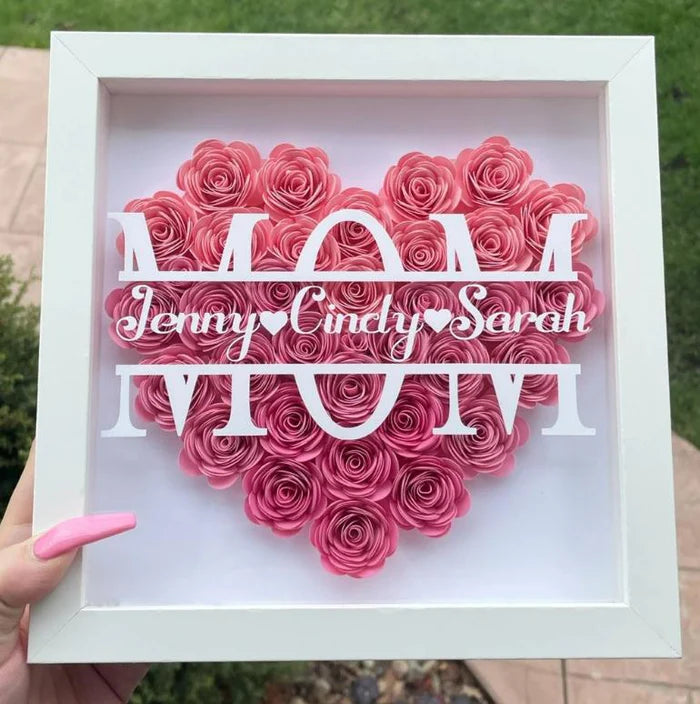 MOM HEART SHAPED FLOWER BOX GIFT