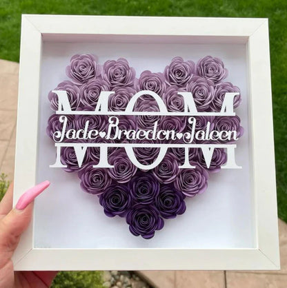 MOM HEART SHAPED FLOWER BOX GIFT